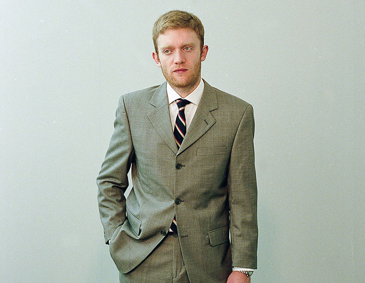 Natural Stretch Chambray(white)シャツの着用1