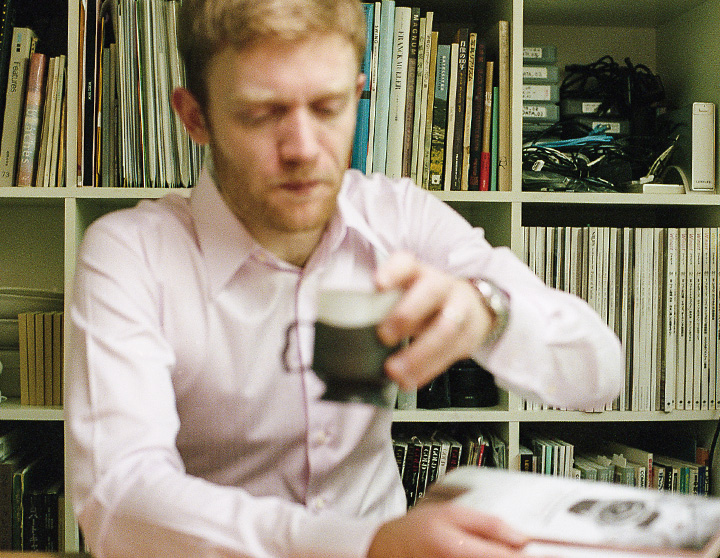 Peruvianpima Dobby Stripe(pink)シャツの着用1