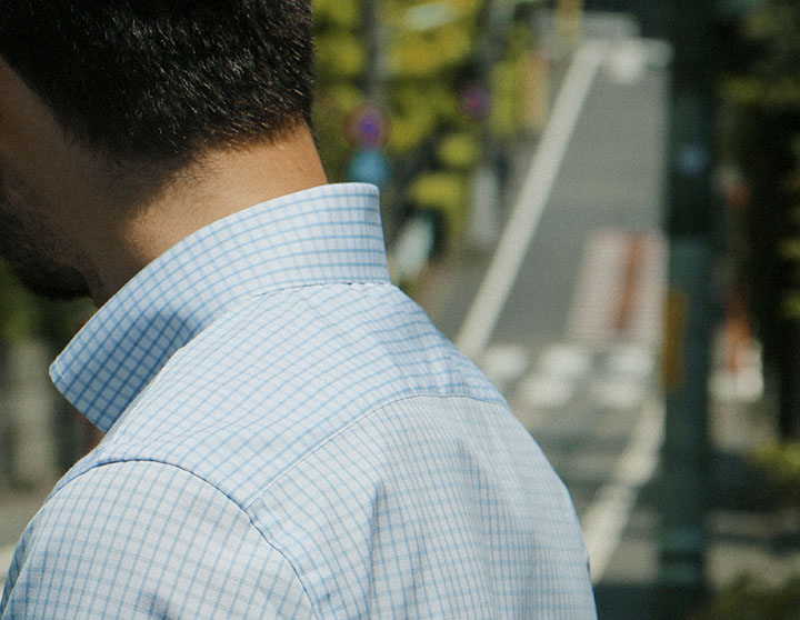 Regular Graph Checkシャツの着用1