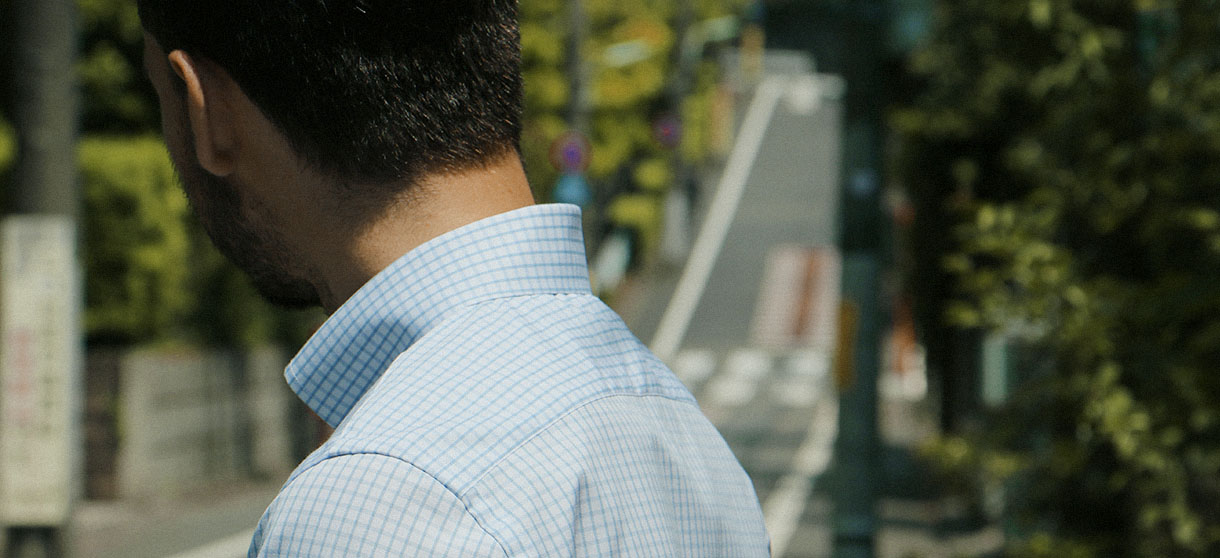 Regular Graph Checkシャツの着用1