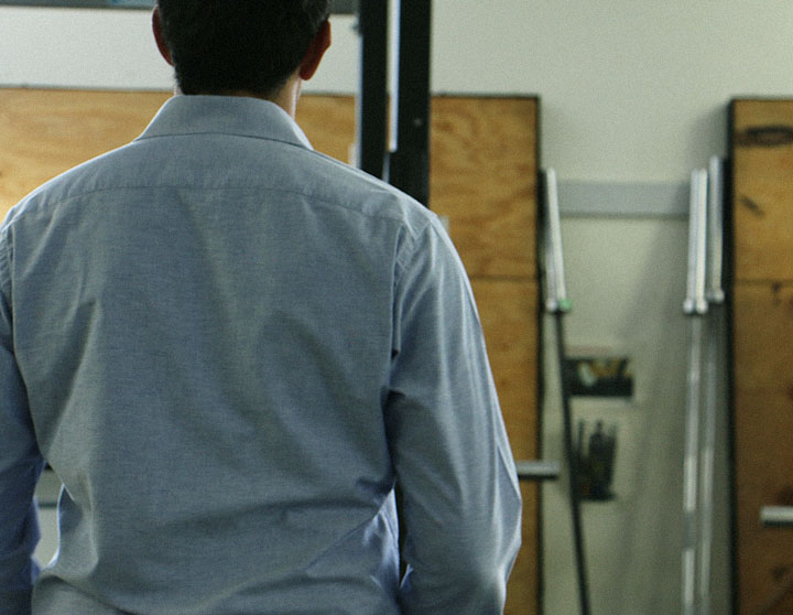 Oxfordシャツの着用1