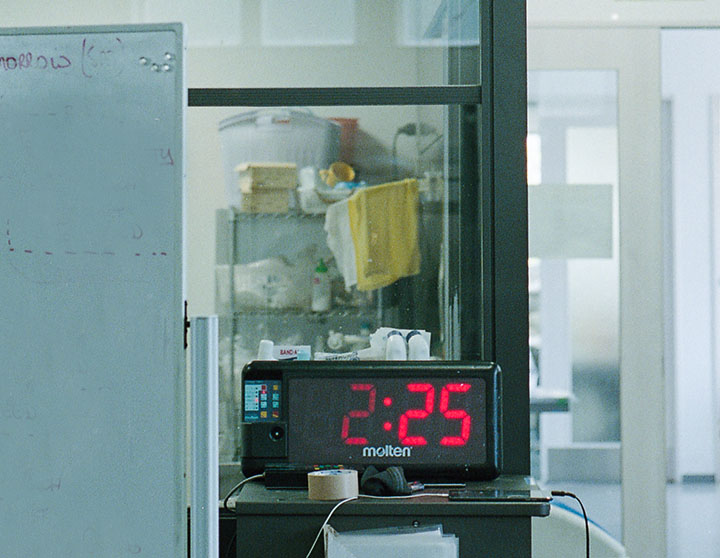 Fair Dobby Stripe(white)シャツの着用1