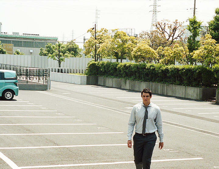 London Stripe(black white)シャツの着用1