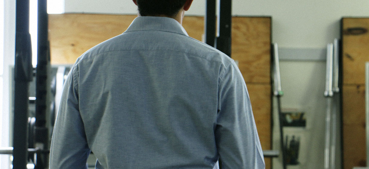 Oxfordシャツの着用1