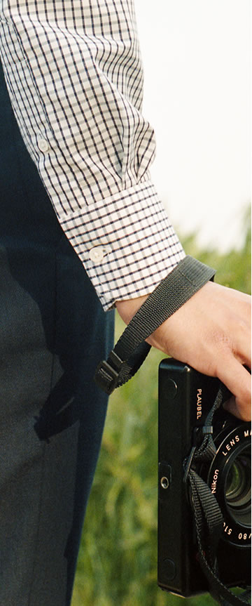 Regular Graph Checkシャツの着用3