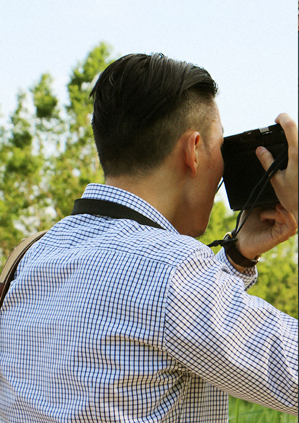 Regular Graph Checkシャツの着用2