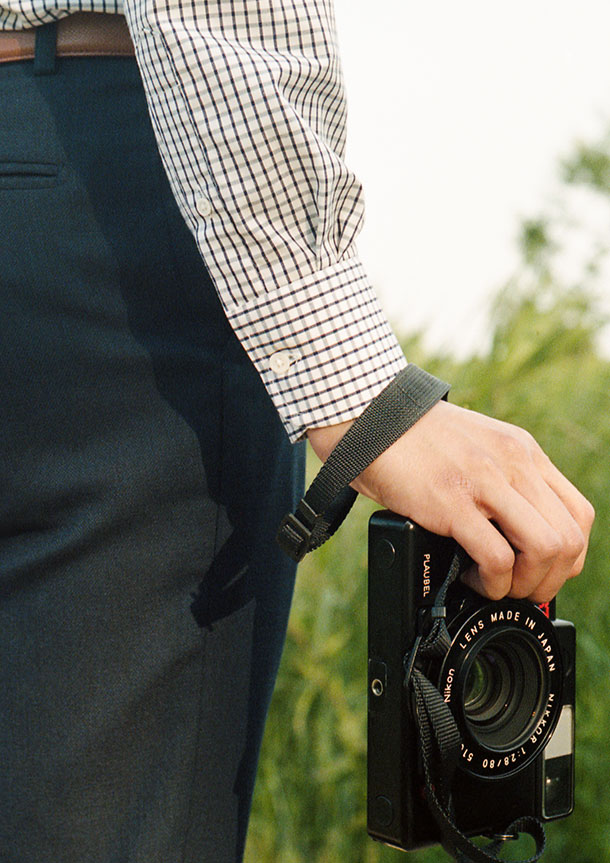 Regular Graph Checkシャツの着用3