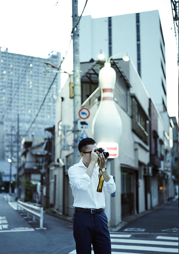 Dressy Twill(white)シャツの着用2