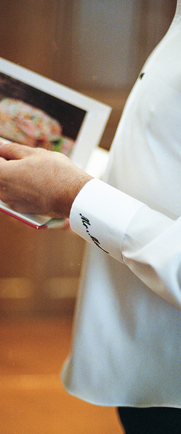 Natural Stretch Twill(white)シャツの着用3