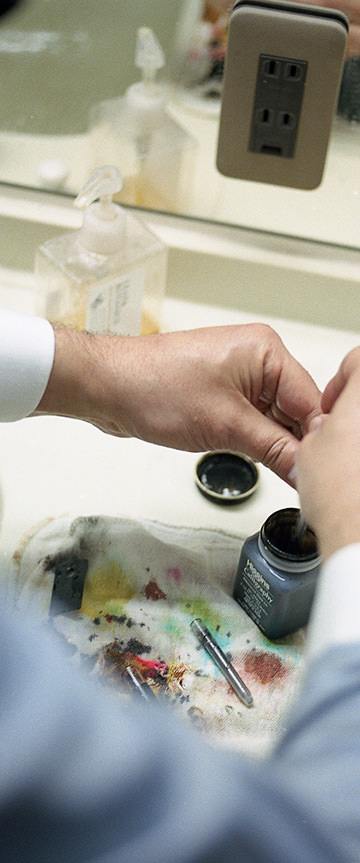 Rich Oxford(royal blue)シャツの着用2