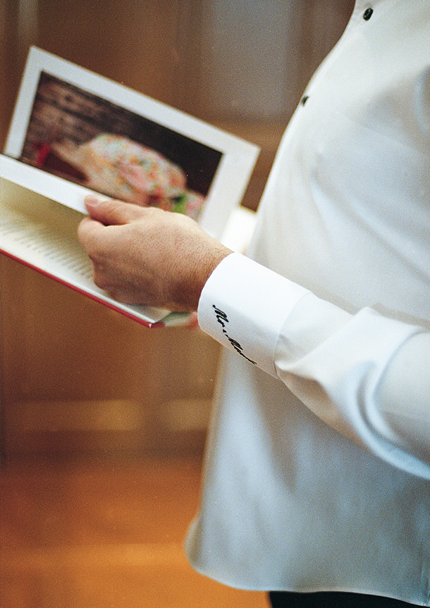 Natural Stretch Twill(white)シャツの着用3