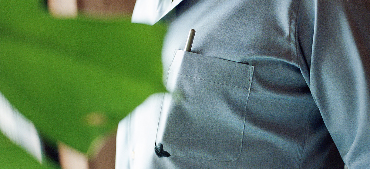 Rich Oxford(royal blue)シャツの着用1