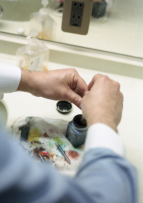 Rich Oxford(royal blue)シャツの着用2