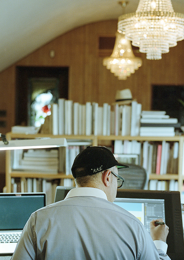 Rich Oxford(royal blue)シャツの着用3