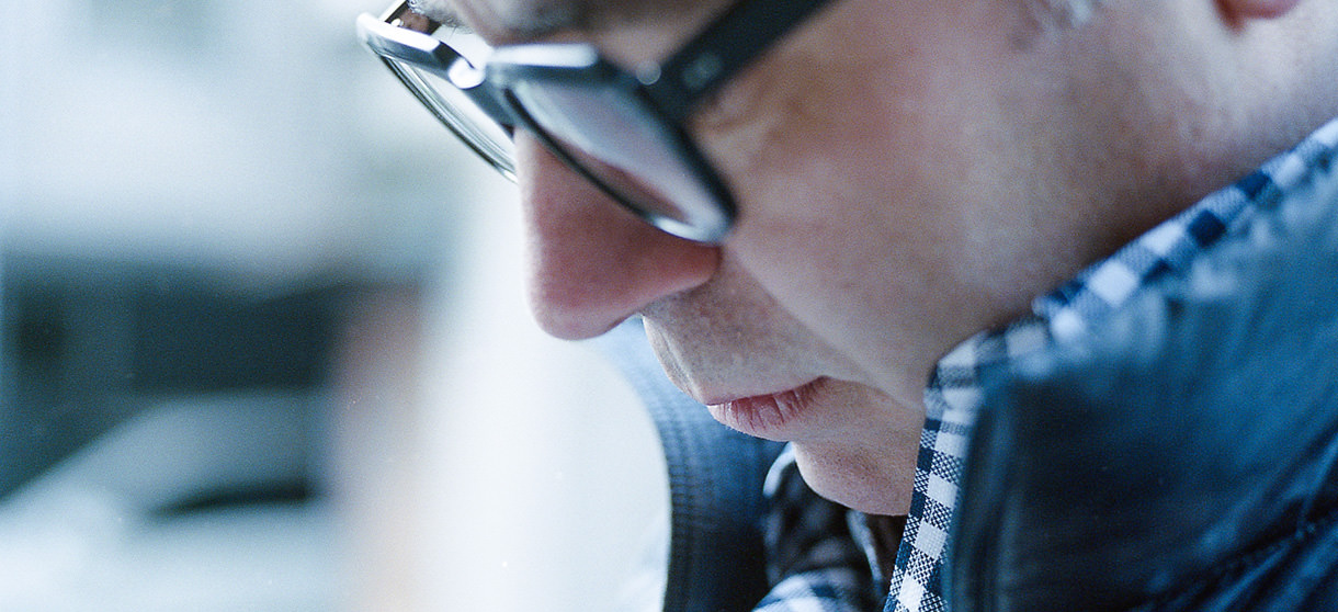 Soft Gingham Check(black white)シャツの着用1